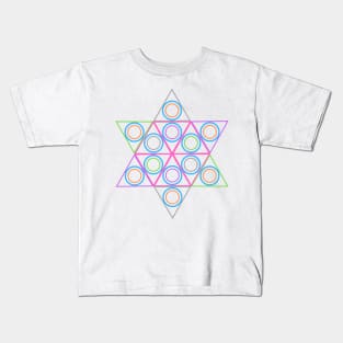 Triangle & Circle Star Texture Kids T-Shirt